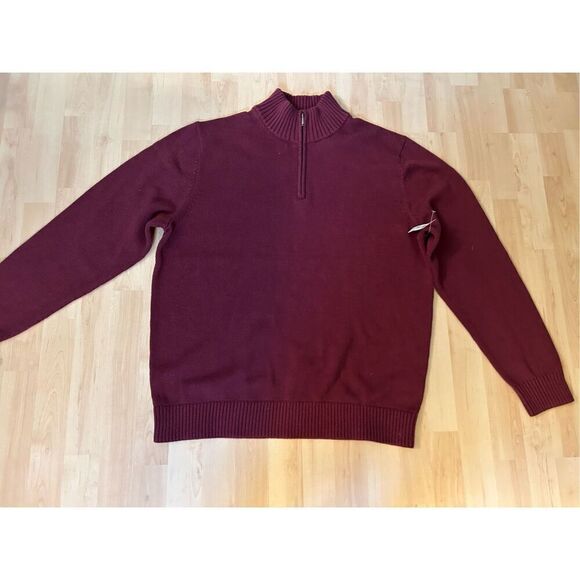 NEW Goodthreads Men's Soft Cotton Quarter-Zip Sweater XL - Picture 6 of 6